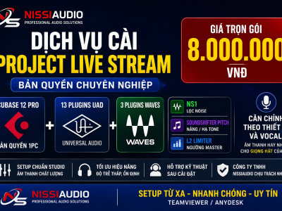 Dịch Vụ Cài Project Bản Quyền Live Stream Chuyên Nghiệp – Cubase 12 Pro + UAD + Waves