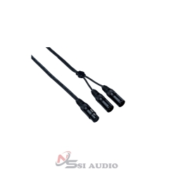 EAYFX2X050 Dây tín hiệu đầu XLR3FXN – 2 x XLR3MXN 0.5 mét Bespeco