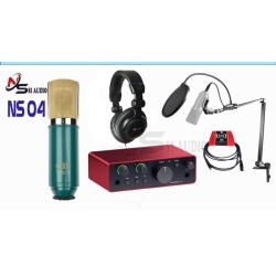 Combo Thu Âm Focusrite Solo Gen 4 + Mxl V67  + Hosa 1m5 + Headphone Prodipe 580 Pro + Chân Ns Mk4