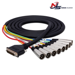 HOSA BALANCED SNAKE DB25 TO XLR3M- 1M