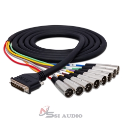 HOSA BALANCED SNAKE DB25 TO XLR3M- 1M