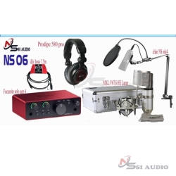 Combo Thu Âm Focusrite Solo Gen 4 + Mxl V67g He Large  + Hosa 1m5 + Headphone Prodipe 580 Pro + Chân Ns MK4