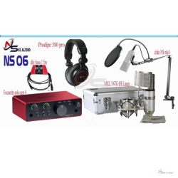 Combo Thu Âm Focusrite Solo Gen 4 + Mxl V67g He Large + Hosa 1m5 + Headphone Prodipe 580 Pro + Chân Ns MK4