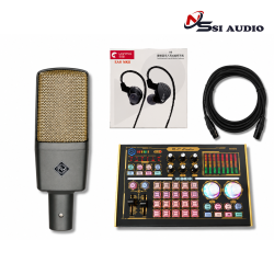 Combo hát live stream Micro RH 202 + sound card DMX6 bluetooth