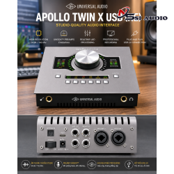 Apollo Twin X USB (HE) – Soundcard Thu Âm Hi-End Chuẩn Mực Phòng Thu Với Chip DSP Đỉnh Cao