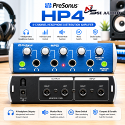 PreSonus HP4: Bộ Khuếch Đại Tai Nghe 4 Kênh Tinh Gọn – Uy Lực Phòng Thu Mạnh Mẽ