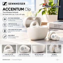 Sennheiser ACCENTUM Clip (tặng túi đeo chéo)  – Tai Nghe True Wireless Thiết Kế Open-Ear Thiết Kế Kẹp Tai Cao Cấp