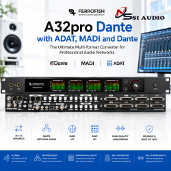 Ferrofish A32 Pro Dante: "Bộ Não" Trung Tâm Flagship 32x32 – Tích Hợp Sẵn Mạng Dante, MADI và ADAT Cho Phòng Thu Hi-End!