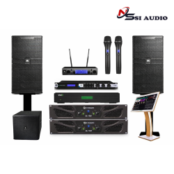 Bộ Karaoke Chuyên Nghiệp: JBL KP4012 G2 & Crown XLi 1500 cho Phòng 40-60m2 + Tặng Micro JBL VM300