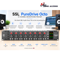 SSL PureDrive Octo: Bộ Tiền Khuếch Đại 8 Kênh Đỉnh Cao – Sức Mạnh Mạch Preamplifier Thế Hệ Mới