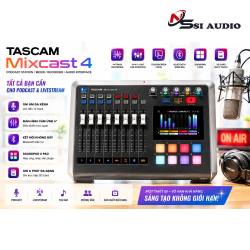 Tascam Mixcast 4 – Bàn Điều Khiển & Audio Interface Thu Âm Podcast, Livestream Đa Năng