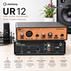 Steinberg UR12 – Audio Interface 2 Cổng: Nhỏ Gọn, Bền Bỉ & Đẳng Cấp