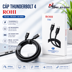 Cáp Thunderbolt 4 ROHI: Giải Pháp Truyền Dẫn Âm Thanh Sound Card & Hình Ảnh 8K Đỉnh Cao