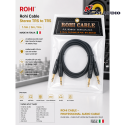 Cặp Dây Rohi Italia 2m: 6 Ly TRS to TRS – Cáp Stereo Balanced Chống Nhiễu