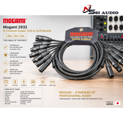 Mogami 2932 8-Channel Snake: XLR to XLR Neutrik – Kết Nối Đa Kênh Studio Chuyên Nghiệp