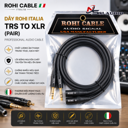 Dây Rohi Italia: 6 Ly TRS sang XLR – Cáp Loa Kiểm Âm & Kết Nối Studio