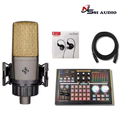 Combo Livestream Rohiauder RH201 + Soundcard DMX6 + Tai nghe Yanmai H5 + Dây Rohi XLR 3m
