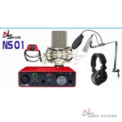 Combo Thu Âm Focusrite Solo Gen 3 + Mxl 990 + Hosa 1m5 + Headphone Prodipe 580 Pro + Chân Ns MK4