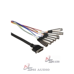 Aes/Ebu Snake, DB25 TO 4 X XLR3M AND 4 X XLR3F, 3 M