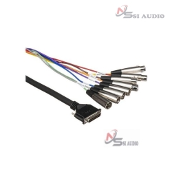 Aes/Ebu Snake, DB25 TO 4 X XLR3M AND 4 X XLR3F, 3 M