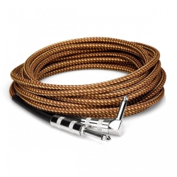 Hosa Tweed Guitar Cable Straight To Right-Angle