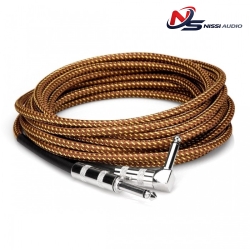 Hosa Tweed Guitar Cable Straight To Right-Angle