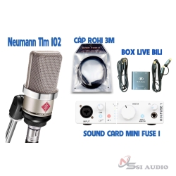 Combo hát live thu âm Neumann Tlm 102 + Minifuse 1 + phụ Kiện