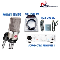 Combo hát live thu âm Neumann Tlm 102 + Minifuse 1 + phụ Kiện