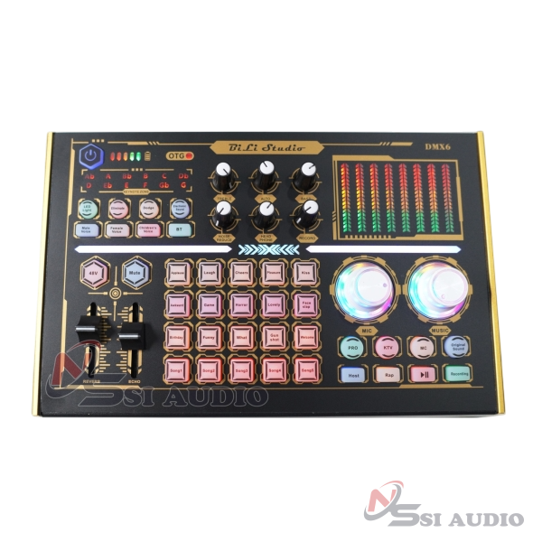 Combo livestream karaoke cơ bản Micro RH 101A + soundcard DMX6