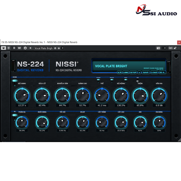 NISSI NS-224 Digital Reverb -  Bộ Reverb Kỹ Thuật Số Chuyên Nghiệp Cho Thu Âm, Livestream & Sân Khấu