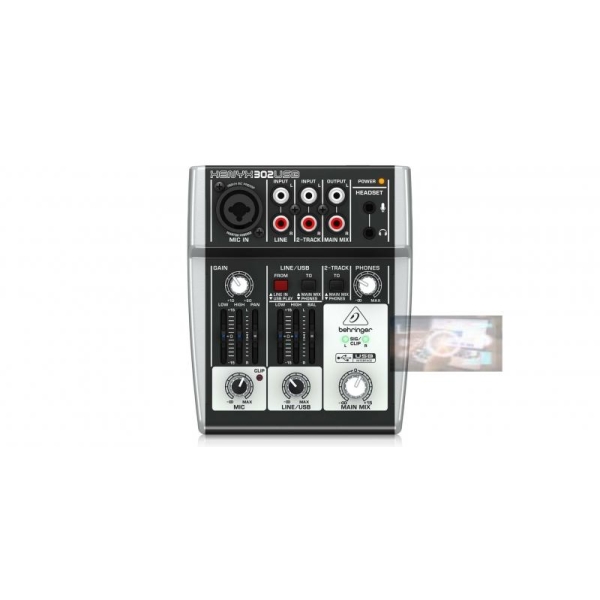 302USB Mixer Behringer Analog 5 in 2 Bus Tích Hợp Mic Preamp | Mixer cơ Behringer 302USB - Bàn mixer mini