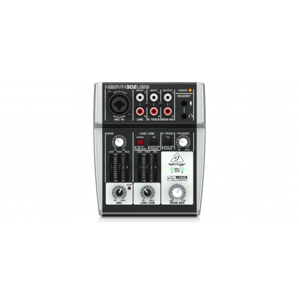 302USB Mixer Behringer Analog 5 in 2 Bus Tích Hợp Mic Preamp| Mixer cơ Behringer 302USB - HÀNG TRƯNG BÀY