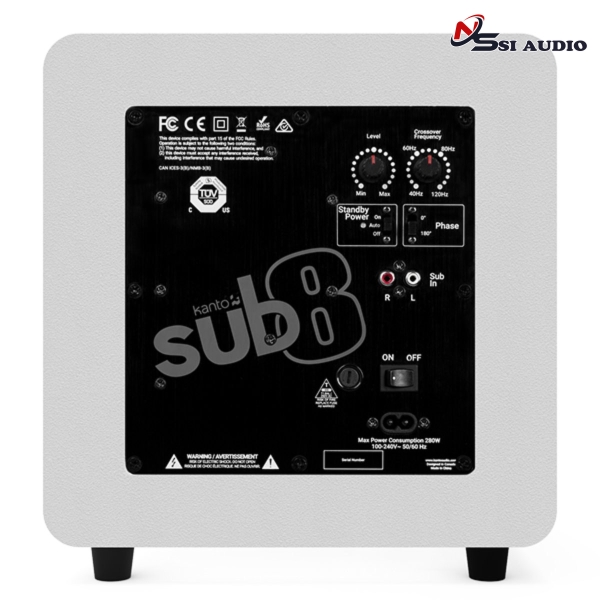 Kanto SUB8 – Loa Siêu Trầm Active 300W Uy Lực Hoàn Hảo Cho Hệ Thống Loa Bookshelf