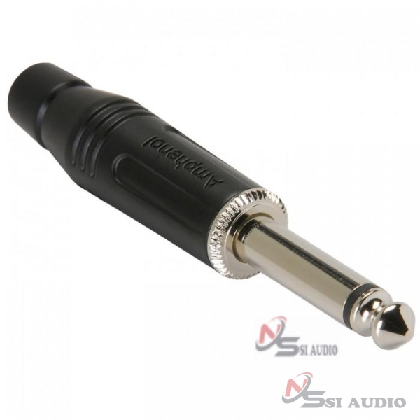 Amphenol Acpm-Gb 1/4" Mono Phone Plug Connector Black