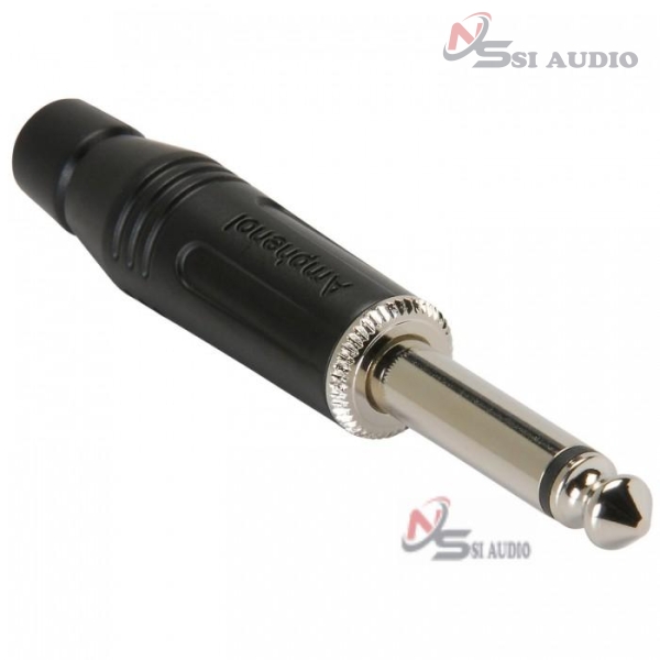 Amphenol Acpm-Gb 1/4" Mono Phone Plug Connector Black