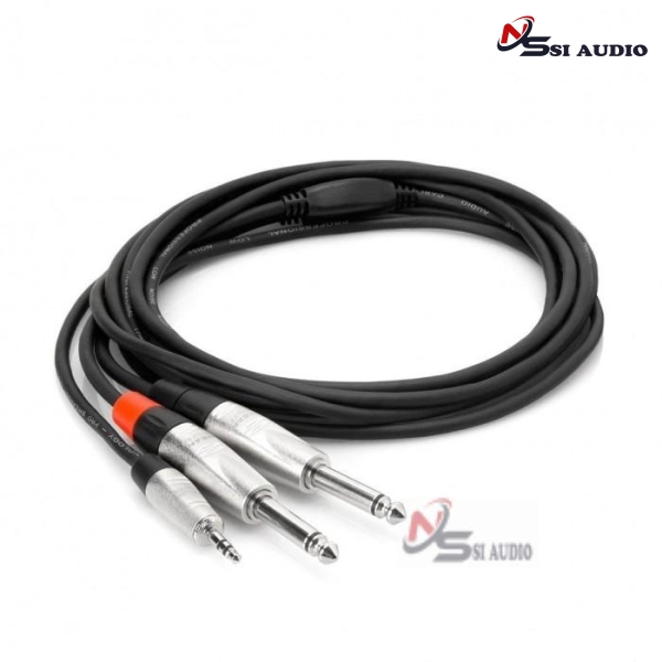 Hosa Pro Stereo Breakout Rean 3.5mm Trs To Dual 1/4" Ts