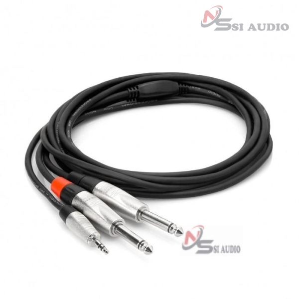 Hosa Pro Stereo Breakout Rean 3.5mm Trs To Dual 1/4" Ts