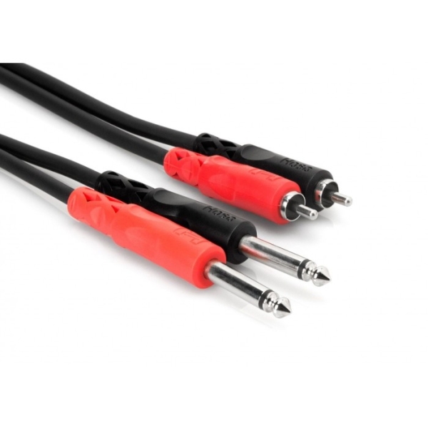 Hosa Stereo Interconnect Dual 1/4" Ts To Dual Rca