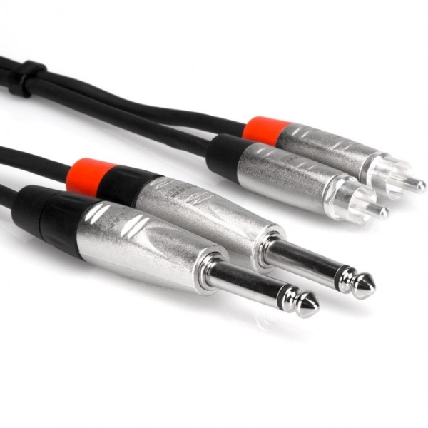 Hosa Pro Stereo Interconnect Dual Rean 1/4" Ts To Rca