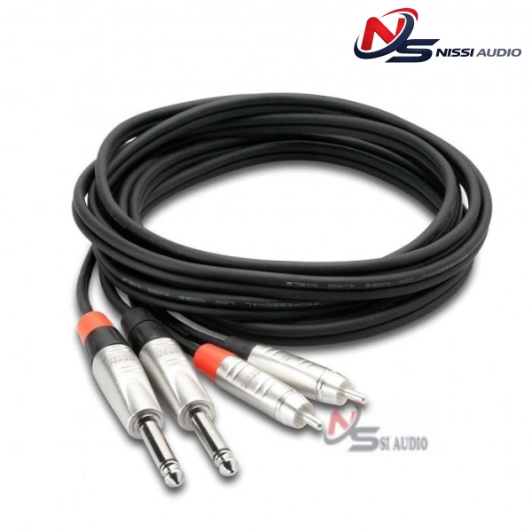 Hosa Pro Stereo Interconnect Dual Rean 1/4" Ts To Rca