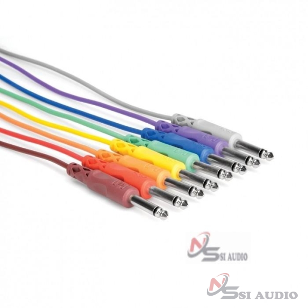 Hosa Unbalanced Patch Cables 1/4" Ts To Same (8pcs)