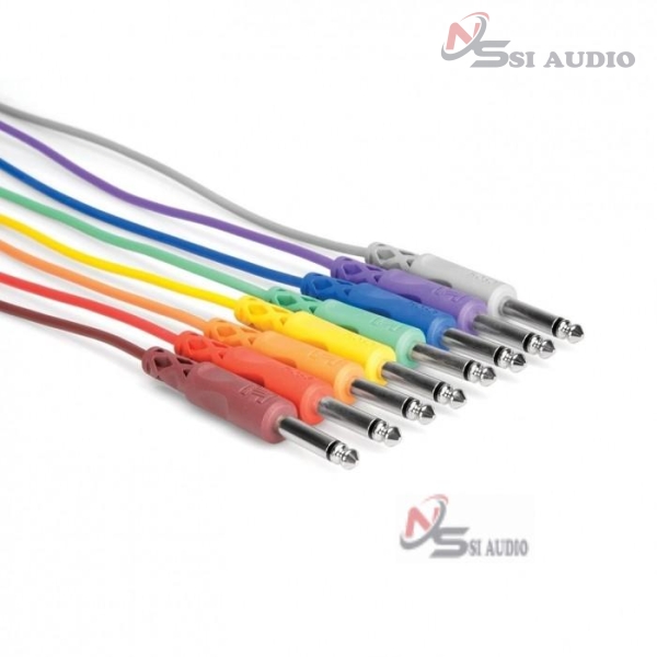 Hosa Unbalanced Patch Cables 1/4" Ts To Same (8pcs)