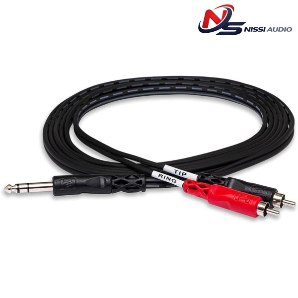 HOSA TRS-204 INSERT CABLE - 1/4-INCH TRS MALE TO DUAL RCA MALE L/R 3,5M