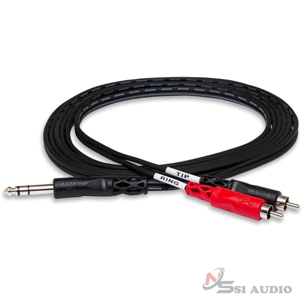 HOSA TRS-204 INSERT CABLE - 1/4-INCH TRS MALE TO DUAL RCA MALE L/R 3,5M