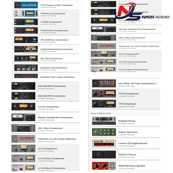 Gói 48 UAD plugins - Mô Phổng Chuẩn Âm Thanh Analog