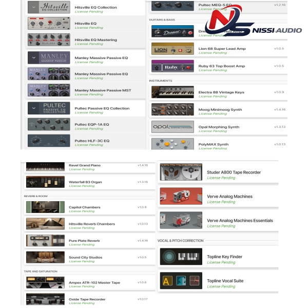 Gói 64 UAD plugins - Mô Phổng Chuẩn Âm Thanh Analog