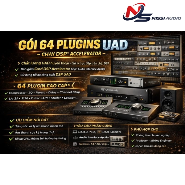 Gói 48 UAD plugins - Mô Phổng Chuẩn Âm Thanh Analog