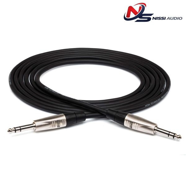 HOSA HSS-030 PRO BALANCED INTERCONNECT CABLE - REAN 1/4-INCH TRS MALE TO REAN 1/4-INCH TRS MALE - 9M