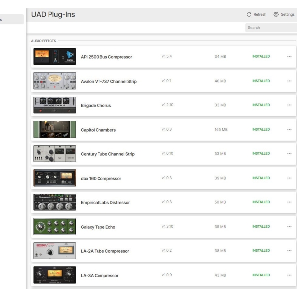 UAD Spack Gói 17 Plugin (Không Cần Phần Cứng)