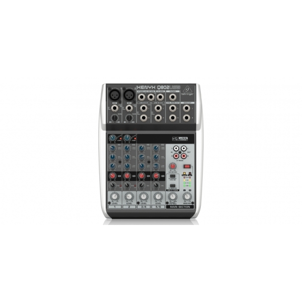 Behringer Q802USB Mixer Analog 8 in 2 Bus Tích Hợp Mic Preamp| Mixer cơ Behringer Q802USB